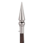 8 Inch Silver-Plated Aluminum Round Spear