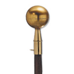 3 inch Gold Aluminum Ball Flagpole Ornament